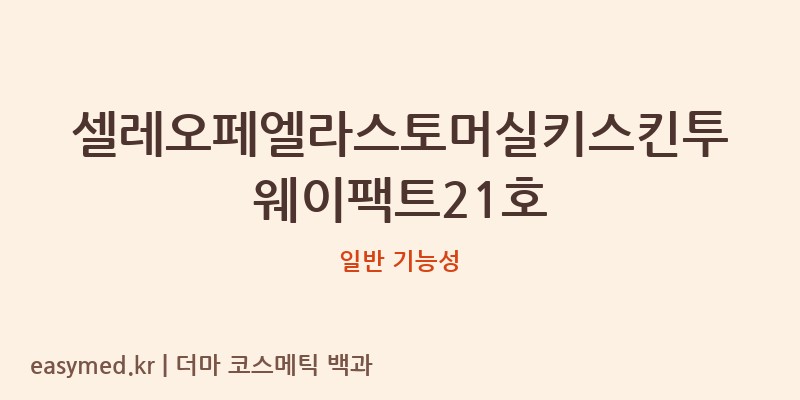 셀레오페엘라스토머실키스킨투웨이팩트21호 기능성 화장품 (일반 기능성)