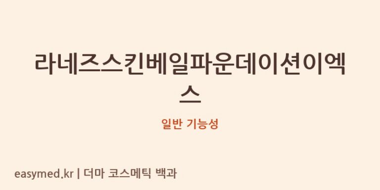 라네즈스킨베일파운데이션이엑스 기능성 화장품 (일반 기능성)