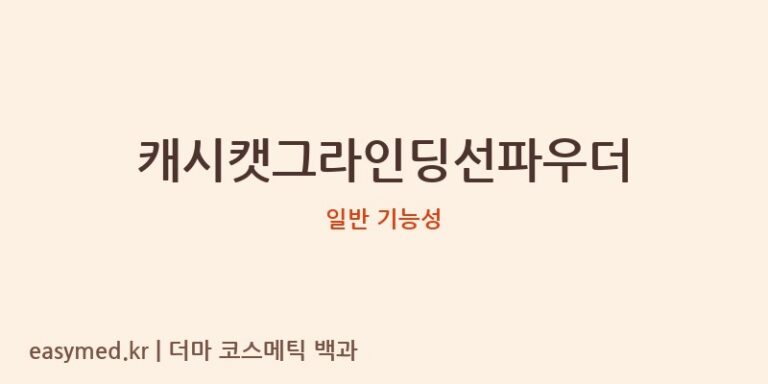 캐시캣그라인딩선파우더 기능성 화장품 (일반 기능성)