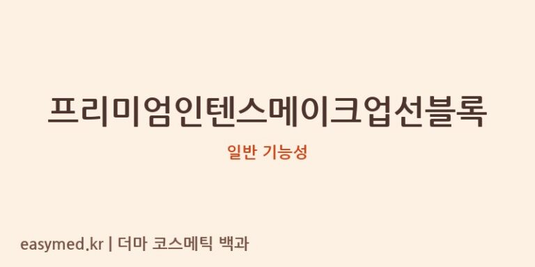 프리미엄인텐스메이크업선블록 기능성 화장품 (일반 기능성)