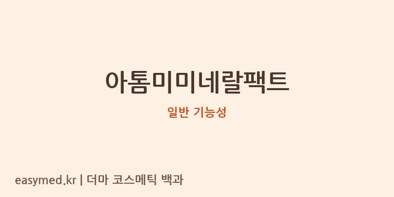 아톰미미네랄팩트 기능성 화장품 (일반 기능성)