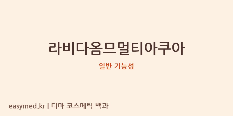 라비다옴므멀티아쿠아 기능성 화장품 (일반 기능성)