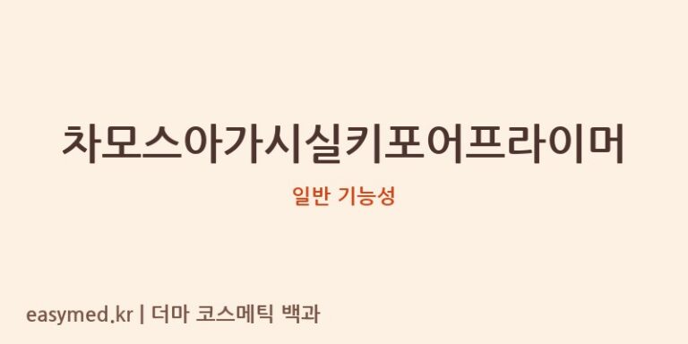 차모스아가시실키포어프라이머 기능성 화장품 (일반 기능성)
