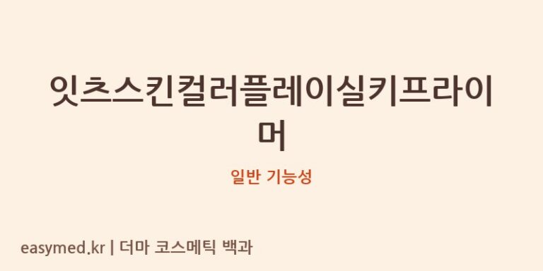 잇츠스킨컬러플레이실키프라이머 기능성 화장품 (일반 기능성)