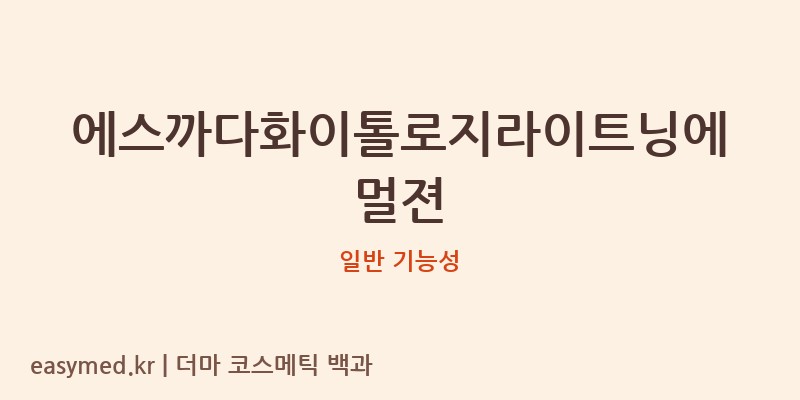 에스까다화이톨로지라이트닝에멀젼 기능성 화장품 (일반 기능성)