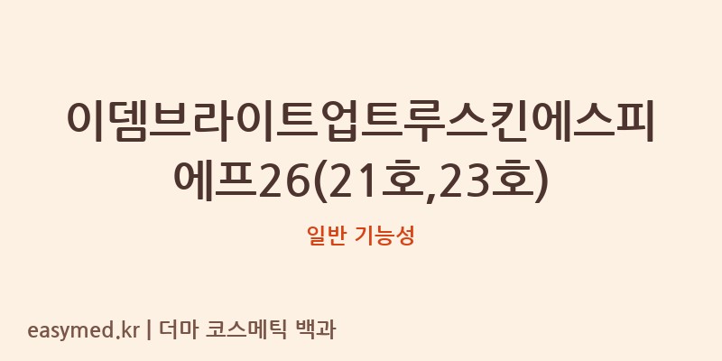 이뎀브라이트업트루스킨에스피에프26(21호,23호) 기능성 화장품 (일반 기능성)