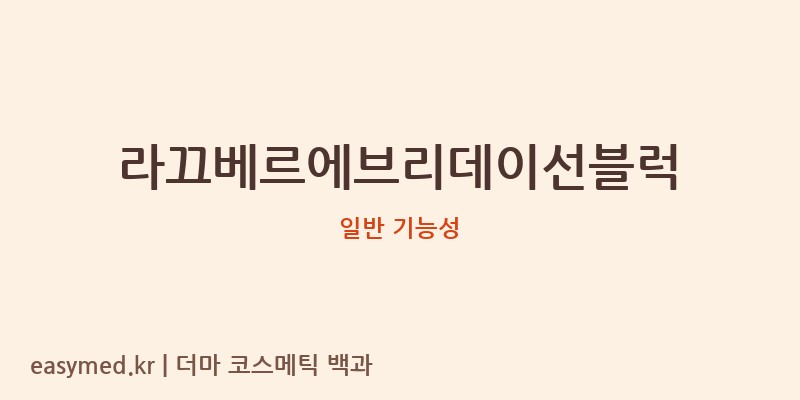 라끄베르에브리데이선블럭 기능성 화장품 (일반 기능성)