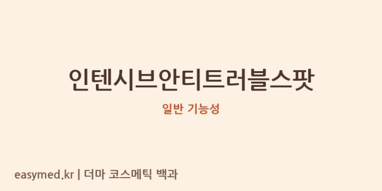 인텐시브안티트러블스팟 기능성 화장품 (일반 기능성)