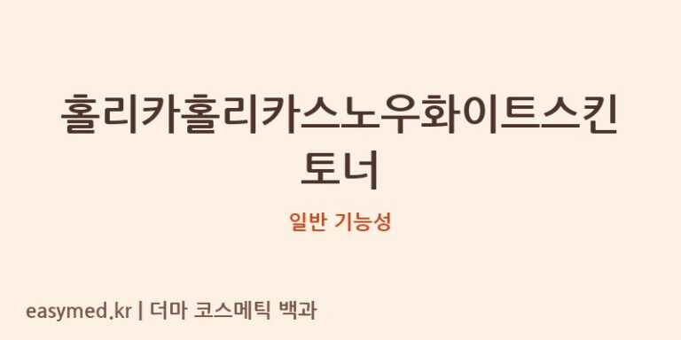 홀리카홀리카스노우화이트스킨토너 기능성 화장품 (일반 기능성)