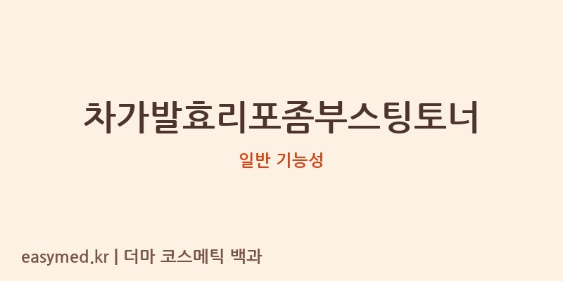 차가발효리포좀부스팅토너 기능성 화장품 (일반 기능성)