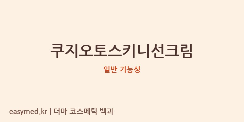 쿠지오토스키니선크림 기능성 화장품 (일반 기능성)