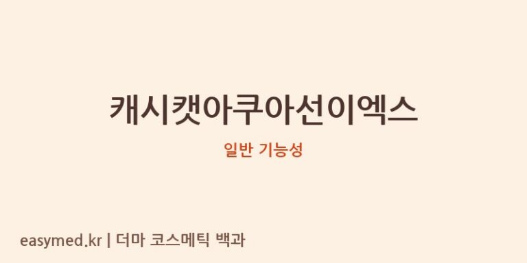 캐시캣아쿠아선이엑스 기능성 화장품 (일반 기능성)