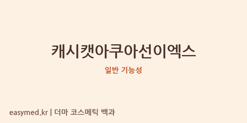 캐시캣아쿠아선이엑스 기능성 화장품 (일반 기능성)