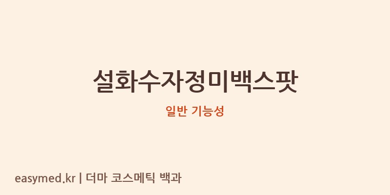 설화수자정미백스팟 기능성 화장품 (일반 기능성)