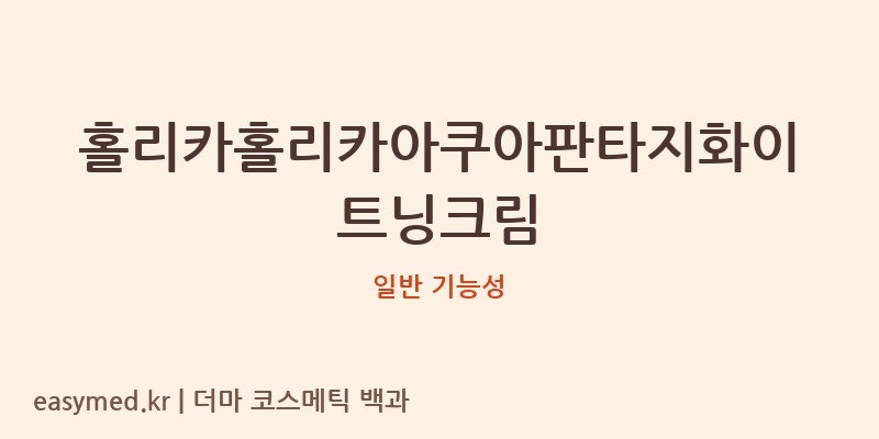 홀리카홀리카아쿠아판타지화이트닝크림 기능성 화장품 (일반 기능성)