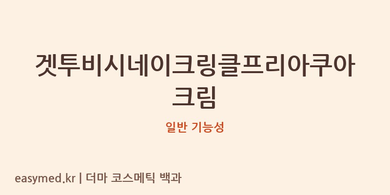 겟투비시네이크링클프리아쿠아크림 기능성 화장품 (일반 기능성)
