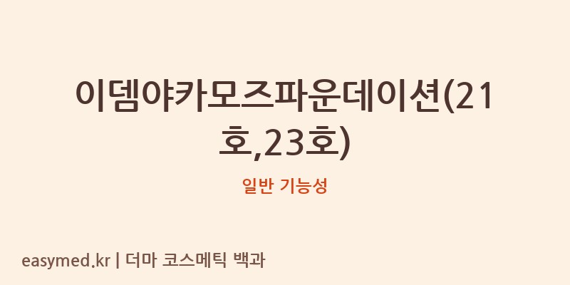 이뎀야카모즈파운데이션(21호,23호) 기능성 화장품 (일반 기능성)