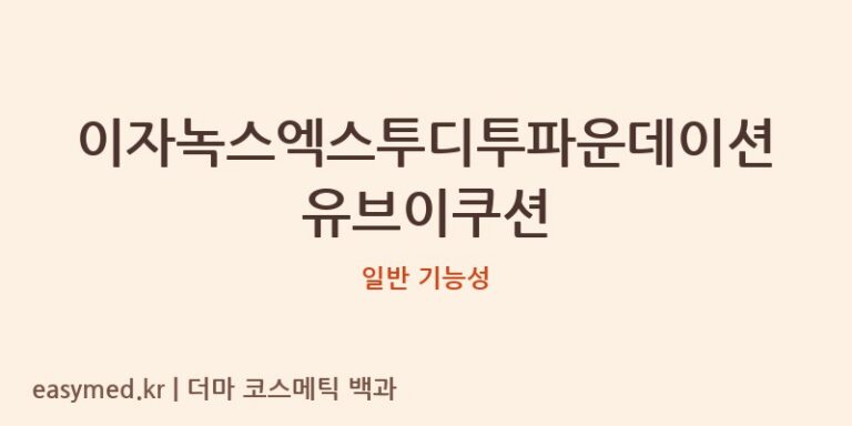 이자녹스엑스투디투파운데이션유브이쿠션 기능성 화장품 (일반 기능성)