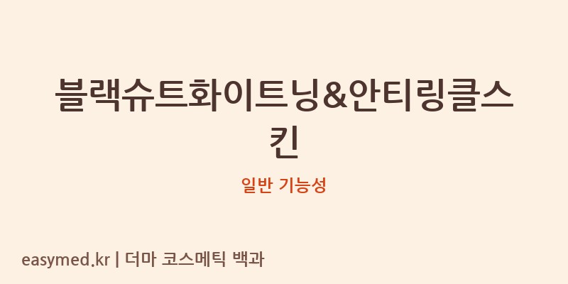 블랙슈트화이트닝&안티링클스킨 기능성 화장품 (일반 기능성)